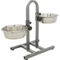Drążek dla psa - regulowana wysokość miski, 2x miska 2,8l/24cm