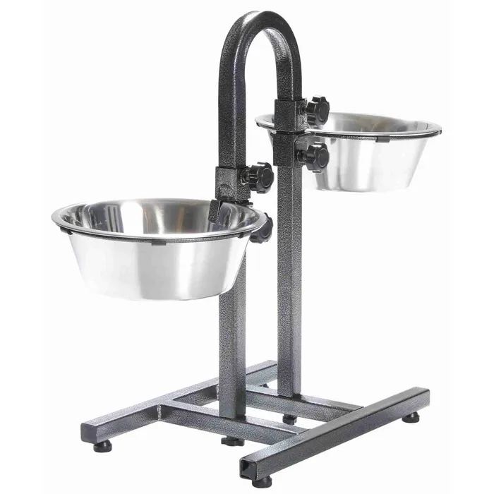 Główne zdjęcie produktu Psí bar - nastavitelná výška misek, 2x miska 2,8l/24cm