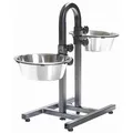 Następne zdjęcie produktu Drążek dla psa - regulowana wysokość miski, 2x miska 2,8l/24cm