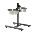 Następne zdjęcie produktu Drążek dla psa wys. 40cm, 2 miski 1,8l/21cm