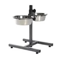 Następne zdjęcie produktu Drążek dla psa wys. 40cm, 2 miski 1,8l/21cm