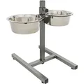 Następne zdjęcie produktu Drążek dla psa wys. 40cm, 2 miski 1,8l/21cm