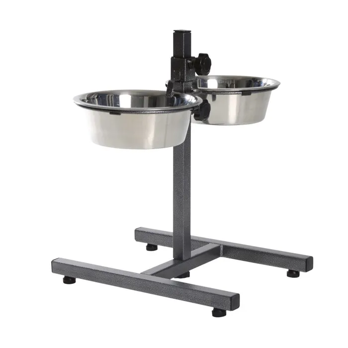 Główne zdjęcie produktu Psí bar, výška 40cm, 2x miska 1,8l/21cm