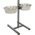 Następne zdjęcie produktu Drążek dla psa wys. 50cm, 2 miski 2,8l/24cm