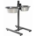 Następne zdjęcie produktu Drążek dla psa wys. 50cm, 2 miski 2,8l/24cm
