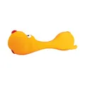 Następne zdjęcie produktu Leżący pies - kształt hantli, z dźwiękiem, 22 cm, lateks, pomarańczowy, HipHop