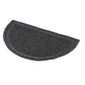 Półokrągła mata PCV szara do WC 41 x 25 cm