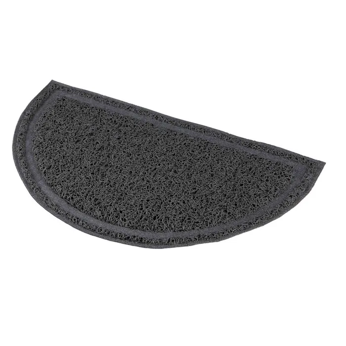 Główne zdjęcie produktu Půlkruhová PVC předložka šedá k WC 41 x 25 cm