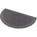 Półokrągła mata PCV szara do WC 59 x 35 cm
