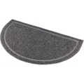 Półokrągła mata PCV szara do WC 59 x 35 cm