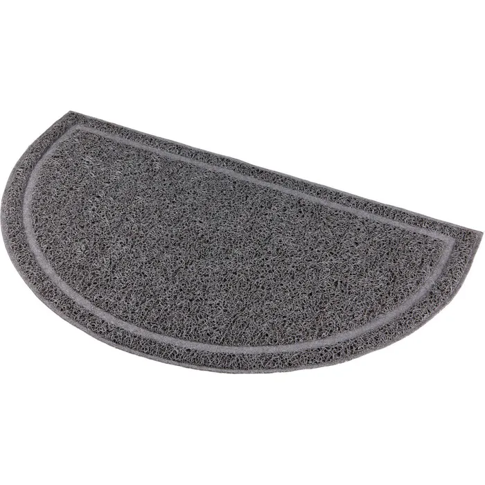 Główne zdjęcie produktu Půlkruhová PVC předložka šedá k WC 59 x 35cm