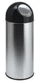 Kosz na śmieci Push top, 55 l, metal, VEPA BINS, srebrny/czarny