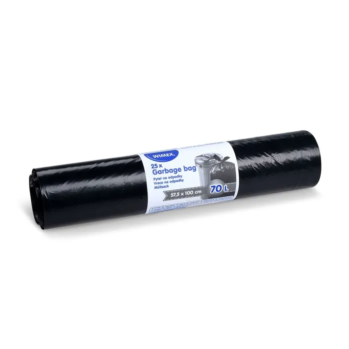 Główne zdjęcie produktu Pytel na odpadky (LDPE) černý 57,5 x 100 cm 70L [25 ks]