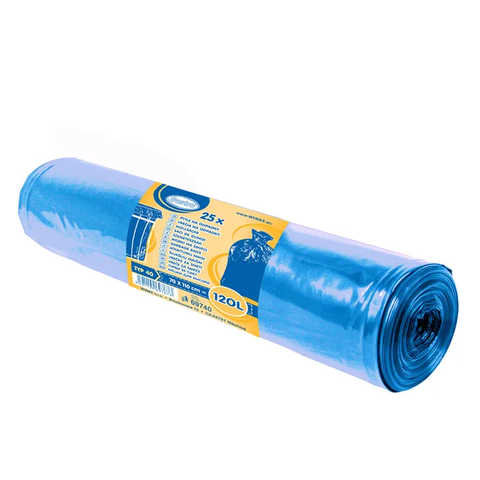 Główne zdjęcie produktu Pytel na odpadky (LDPE) ECONOMY extra-light modrý 70 x 110 cm 120L [25 ks]