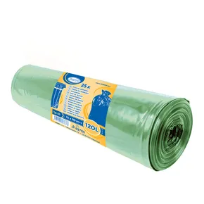 Worek na śmieci (LDPE) zielony 70 x 110 cm 120L [25 szt]