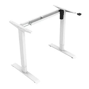 Stelaż / podstawa biurka, elektycznie regulowany, regulacja rozstawu 500mm, biały, 70 kg nośność, ergo