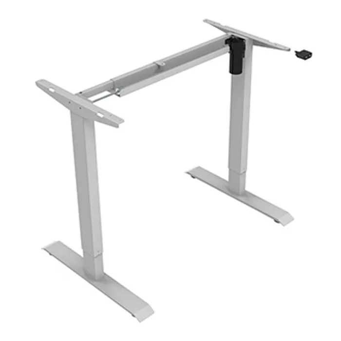 Główne zdjęcie produktu Rám stolu, elektricky nastavitelná výška, rozsah 500 mm, 100V-240V, šedý, 70 kg nosnost,