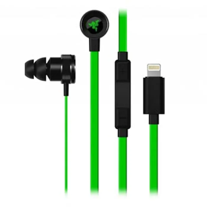 Główne zdjęcie produktu Razer Hammerhead for iOS, sluchátka s mikrofonem, ovládání hlasitosti, černá, lightning