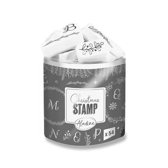 Główne zdjęcie produktu Razítka Aladine Creative Stamp - Vánoční abeceda, 54 ks