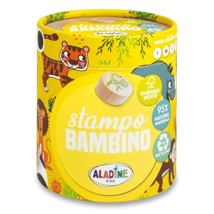Główne zdjęcie produktu Razítka Aladine Stampo Bambino Safari, 8 ks