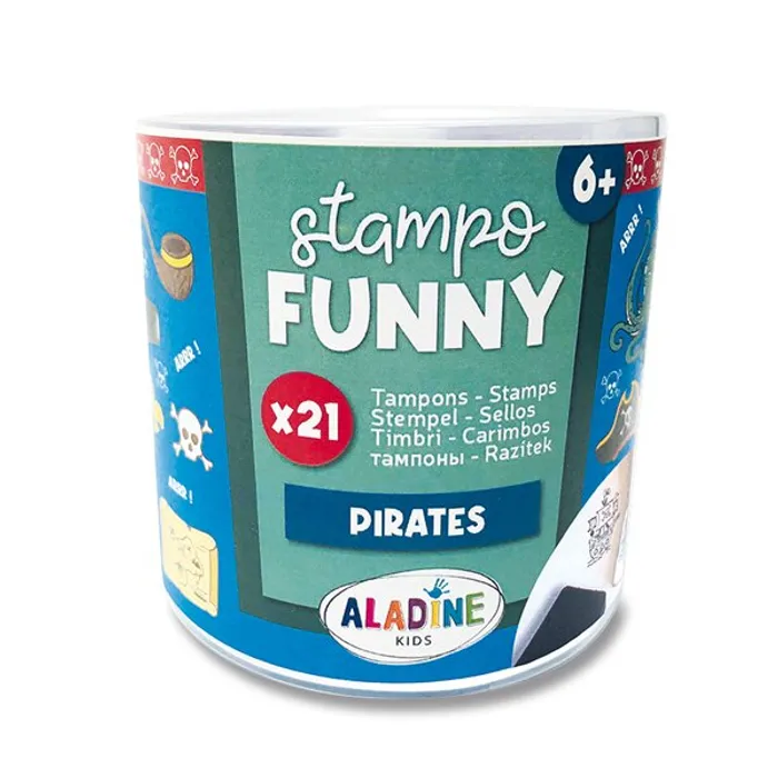 Główne zdjęcie produktu Razítka Aladine Stampo Funny Piráti, 21 ks