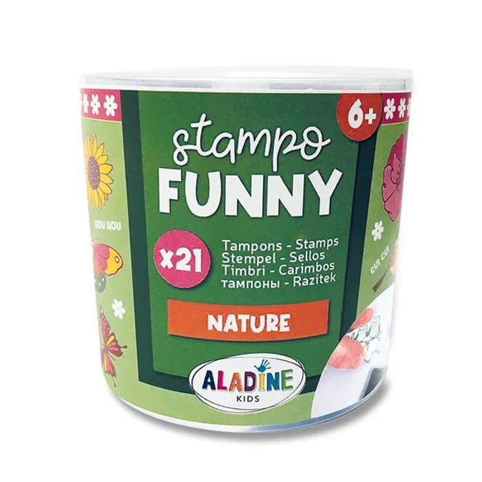 Główne zdjęcie produktu Razítka Aladine Stampo Funny Příroda, 21 ks