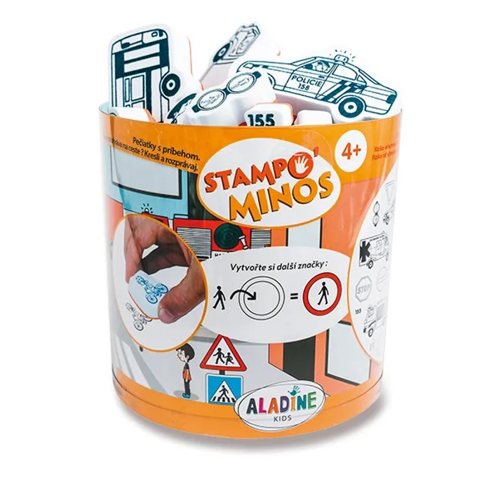 Główne zdjęcie produktu Razítka Aladine Stampo Minos - Dopravní prostředky 28 ks