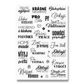 Następne zdjęcie produktu Razítka Aladine StampoArt - České nápisy, 31 ks