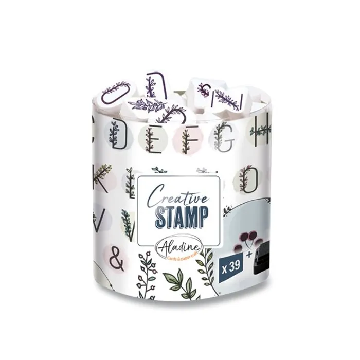 Główne zdjęcie produktu Razítka Creative Stamp Květinová abeceda a věnečky, 39 ks