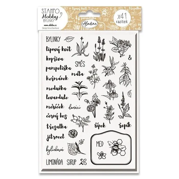Główne zdjęcie produktu Razítka Stampo Hobby - Bylinky 49 ks