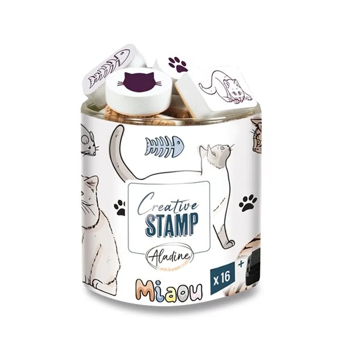 Główne zdjęcie produktu Razítka Stampo Scrap Kočky, 16 ks