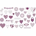 Następne zdjęcie produktu Stemple Scrap Heart, 35 szt.