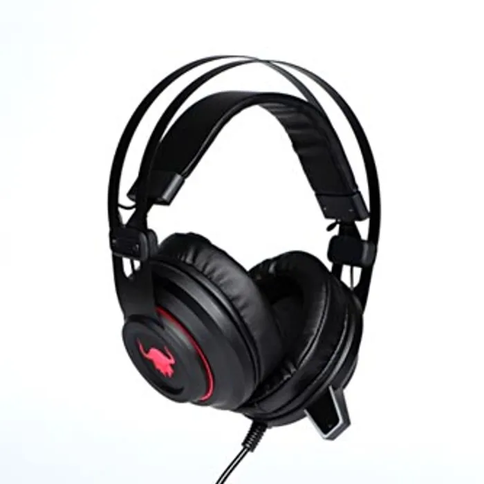 Główne zdjęcie produktu RED FIGHTER H3, sluchátka s mikrofonem, ovládání hlasitosti, černo-červená, herní, podsví