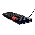 Red Fighter K1, klawiatura US, do gry, podświetlona rodzaj przewodowa (USB), czarna, 3 kolory podświetlania