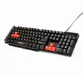 Red Fighter K1, klawiatura US, do gry, podświetlona rodzaj przewodowa (USB), czarna, 3 kolory podświetlania