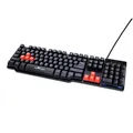Red Fighter K1, klawiatura US, do gry, podświetlona rodzaj przewodowa (USB), czarna, 3 kolory podświetlania