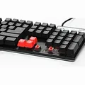 Następne zdjęcie produktu Red Fighter K1, klawiatura US, do gry, podświetlona rodzaj przewodowa (USB), czarna, 3 kolory podświetlania