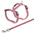 Następne zdjęcie produktu Szelki odblaskowe ze smyczą dla kota 22-42cm/10mm 1,2m