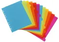 Indeksy Happy Fluo, różne kolory, plastik, A4 maxi, 12 sekcji, VIQUEL