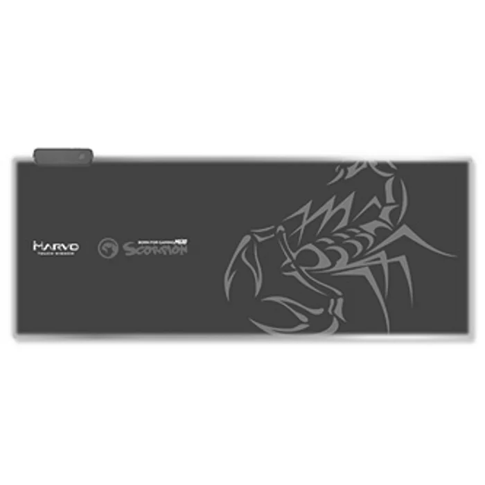 Główne zdjęcie produktu RGB Podložka pod myš, MG10, herní, černá, 800 x 305 mm, 3 mm, Marvo, RGB podsvícení