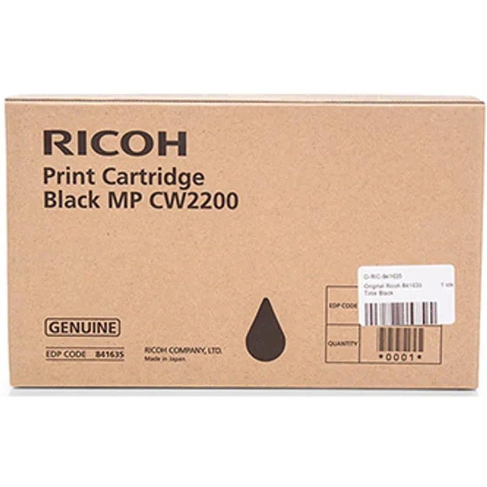 Główne zdjęcie produktu Ricoh originální ink 841635, black, Ricoh MP CW2200SP, MP CW2201