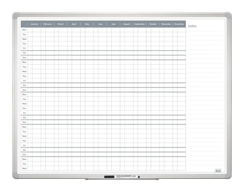 Główne zdjęcie produktu Roční plánovací tabule 90x120 ENG New design