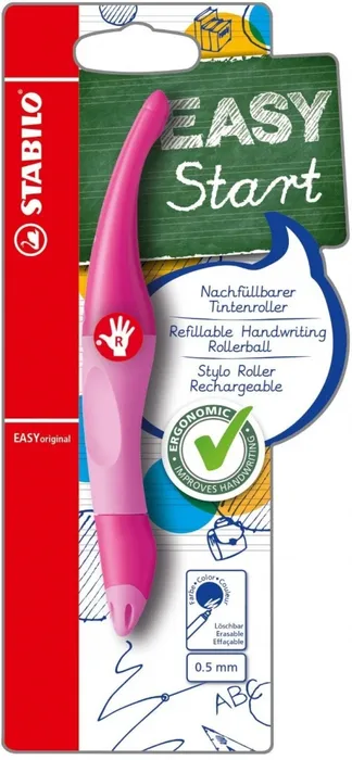 Główne zdjęcie produktu Roller "EasyOriginal Start", metalická/neon růžová, 0,5 mm, pro praváka, STABILO