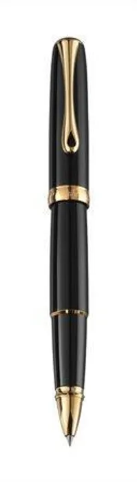 Główne zdjęcie produktu Roller "Excellence", lakované černo-zlaté tělo, 0,5mm, v dárkové krabičce, modré, DIPLOMAT