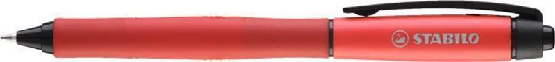 Główne zdjęcie produktu Roller se stiskacím mechanismem STABILO PALETTE červená - hrot F (0,4 mm)