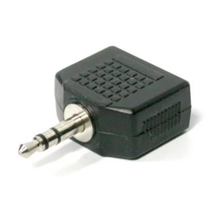 Główne zdjęcie produktu Rozdvojka, Audio, Jack (3,5mm) 2x F-Jack (3,5mm) M, 0, stereo, černá