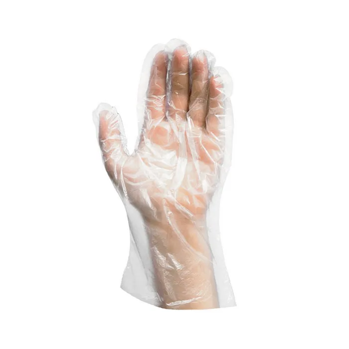 Główne zdjęcie produktu Rukavice (HDPE) jednorázová transparentní `L` v boxu [100 ks]