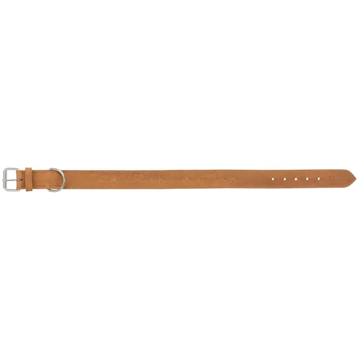 Główne zdjęcie produktu Rustic kožený obojek Heartbeat - hnědá M:38-47cm/40mm