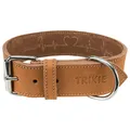 Następne zdjęcie produktu Rustykalna obroża skórzana Heartbeat - brązowa M: 38-47cm/40mm