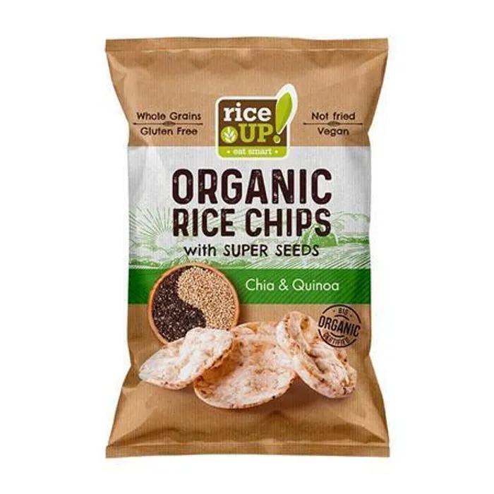 Główne zdjęcie produktu Rýžové chipsy "Bio", chia semínka a quinoa, 25 g, RICE UP